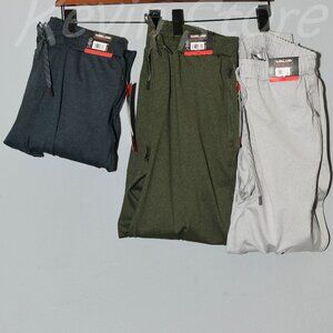 9  PAIRS Kirkland Signature Men's Active Joggers Blue, Gray , Green size medium